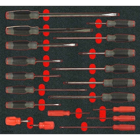 Proto Screwdriver Sets, 19 pcs J1219RCFKV