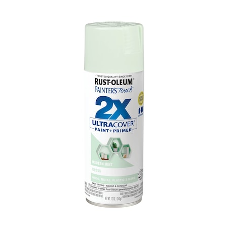 Rust-Oleum 2X Ultra Cover Spray Paint, Modern Mint, Gloss, 12 oz 329200