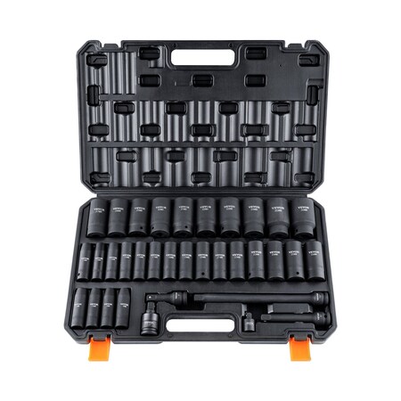 Vevor 210 Piece Drive Impact Socket Set 1/4 in 3/8 in 1/2 in SAE Metric Sockets, 210PK 69300008