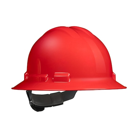 Malta Dynamics Full Brim Hard Hat, Polyethylene, 4 Point Ratchet, Type 1, Class E and G, Red HHR2004