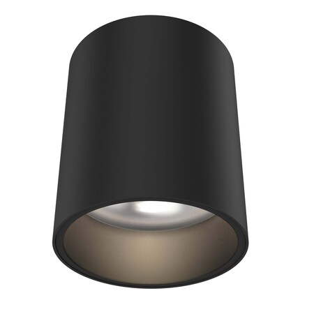 Dals Lighting Focus 6'' LED Cylinder Flush Mount, Black CYL06-CC-V-BK