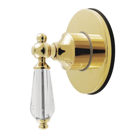 Kingston Brass Single-Handle Six-Way Diverter Valve with Round Trim Kit, Polished Brass KS4032WLL