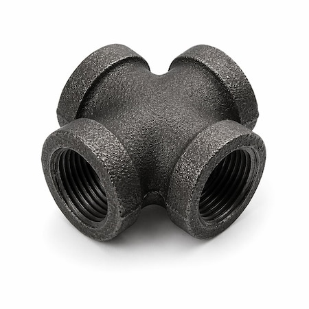 Ironwerks Designs 1/2" Black Hose Pipe Fittings, 10PK 1/2-Cross-10