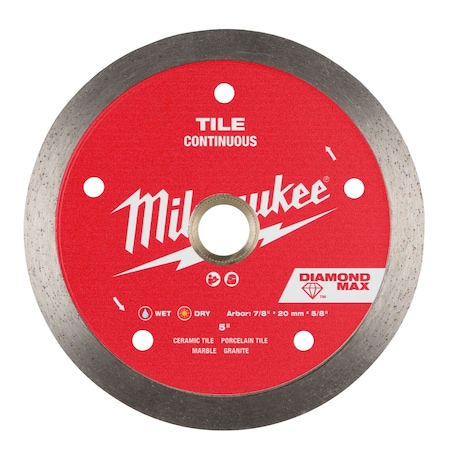 Milwaukee Tool 5" DIAMOND MAX Continuous, Tile Diamond Blade 49-93-9205