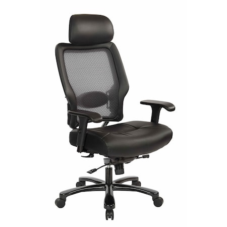 Space Seating 63 Series Executive Big and Tall Chair, Black 63-E37A773HL
