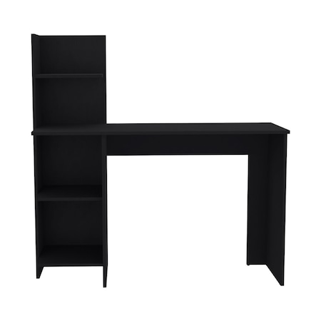 Homeroots 47" Black Wood Computer Desk 546417