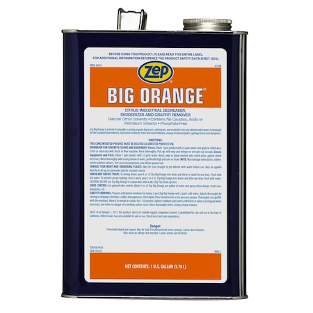 Zep Degreaser, 1 Gal Pail, Liquid, Orange, 4 PK 41524
