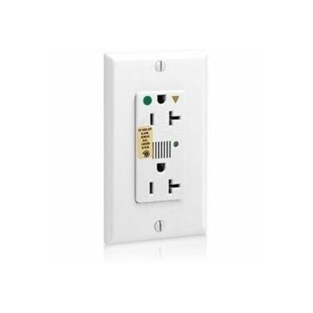 Leviton PlugsandReceptacles, 20A, 125VAC, Wht, Nylon 8380-IGW