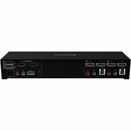 Iogear 2-Port 4K Dual View DisplayPort Matrix KVM with USB/Audio/Mouse Crossover Switch TAA Compliant GCMS1922