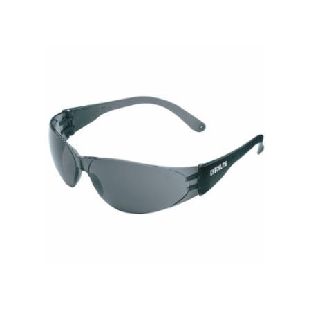 Mcr Safety Checklite CL1 Frameless Safety Glasses, Polycarbonate Gray Lens, UV-AF, Smoke, 12PK 135-CL112AF