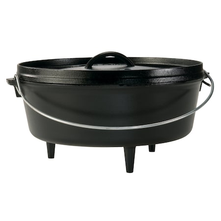 Lodge 12 Inch / 6 Quart Cast Iron Camp Dutch Oven L12CO3