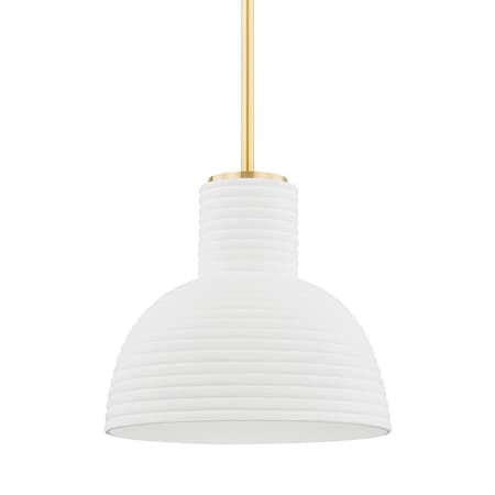 Mitzi Paloma 1 Light Pendant 6.25 In. Aged Brass H721701-AGB/CWW