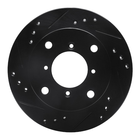 Dynamic Friction Co DFC Brake Rotor - Drilled and Slotted - Black 633-50002L