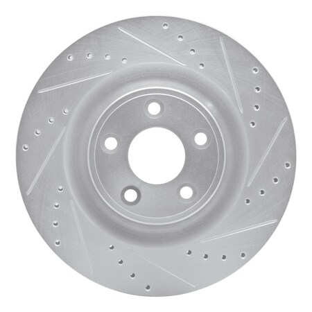 Dynamic Friction Co DFC Brake Rotor - Drilled and Slotted - Silver 631-20028R