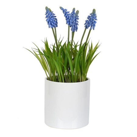 Vickerman 13.5 in. Hyacinth Flower in Ceramic Pot FJ180401