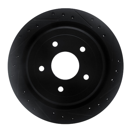 Dynamic Friction Co DFC Brake Rotor - Drilled and Slotted - Black 633-46009R