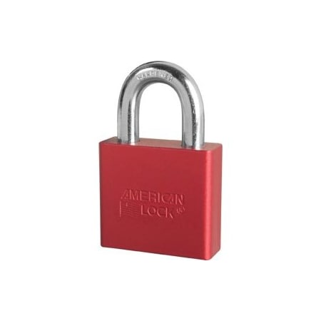 Master Lock Co Padlock 1-1/8in Shackle Red Zero-Bitted A1305KZ RED