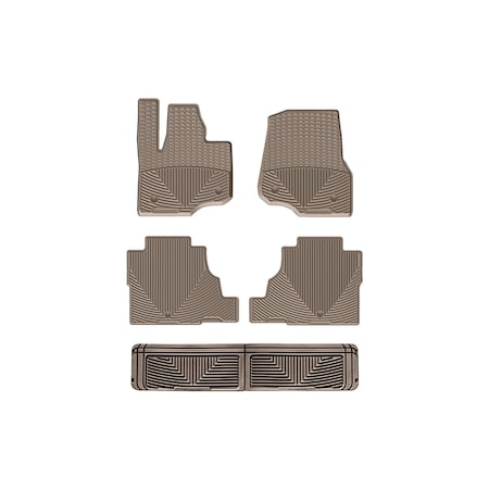 Weathertech Tan, Front, Rear, and Rear All Weather Floor Mats W477TN-W478TN-W60TN