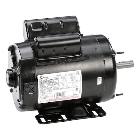 Century Farm Duty Motor, Capacitor-Start/Run, 1 HP, 115/230V AC, 1,725 Nameplate RPM, L56 Frame C782RB