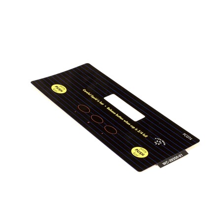 Wilbur Curtis Label/Overlay, User Control Module, PCGT4 3375000614