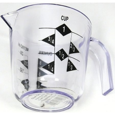 Chef Craft Measuring Cup, Metric Graduation, Plastic, Clear 20789