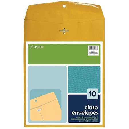 Top Flight ENVELOPES CLASP BRN 9X12IN 6911005