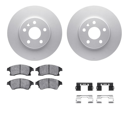 Dynamic Friction Co DFC GEOSPEC Coated Rotors with 5000 Brake Pads - Ceramic and Hardware 4512-47089