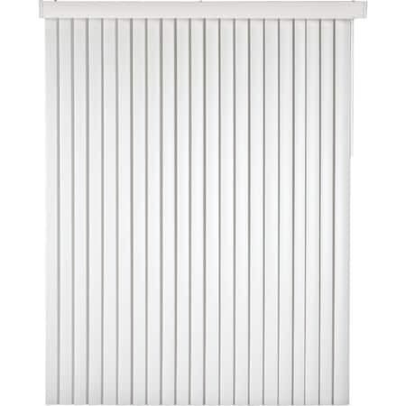 Home Impressions 78'' x 84'' x 3.5'' White Vinyl Room Darkening Vertical Cordless Blind 603553