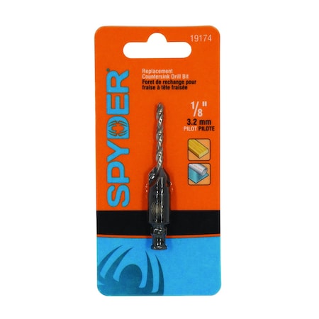 Spyder 1/8-Inch x 1-5/8-Inch HSS #10 Countersink Twist Drill Bit 19174