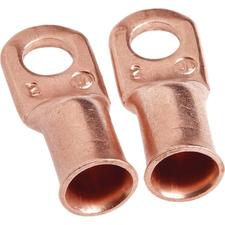 Forney No, 2 Cable x 5/16'' Stud Copper Cable Lug, 2PK 60094