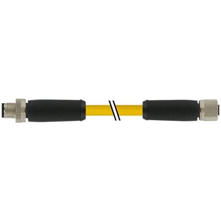Murrelektronik Cordset, Straight, M12, Yellow, 16 AWG, 12 A 7700-P4221-U0D0300