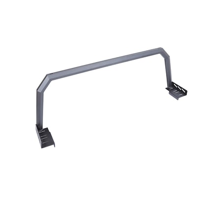 Hands On DZ95094TB Headache Rack & Frame Angular Corner with Mounting Bracket, Black HA3591208