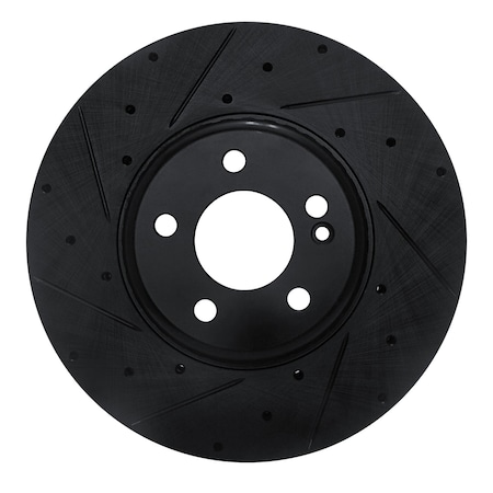 Dynamic Friction Co DFC Brake Rotor - Drilled and Slotted - Black 633-63117L
