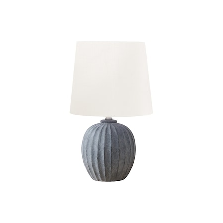 Monarch Specialties Lighting, 19"h, Table Lamp, Grey Resin, Ivory / Cream Shade, Transitional I 9869