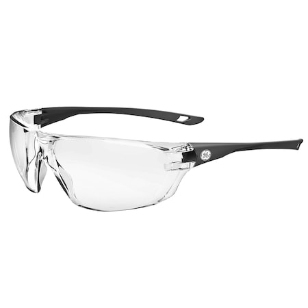 General Electric 03 Series Impact-Resistant Safety Glasses Clear Lens Gray Frame 1 pk GE203C