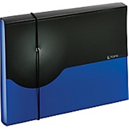 Globe-Weis 7 Pocket Poly File, Letter Size, Semi Circles, Blue, 4PK 67440BLU