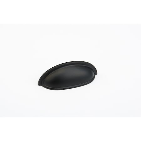 Schaub 3-3/4in Overall; 3in Center to Center Traditional Cup Pull Flat Black Finish 730-FB