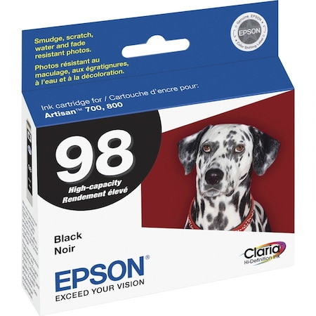 Epson No. 98 Claria High Def High Capacity Black Inkjet Cartridge 450 YLD T098120