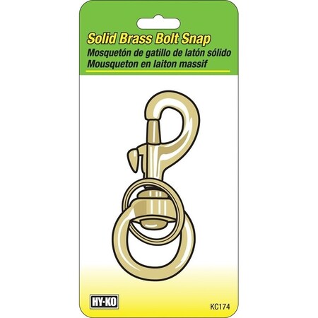 Hy-Ko Bolt Snap, Brass KC174