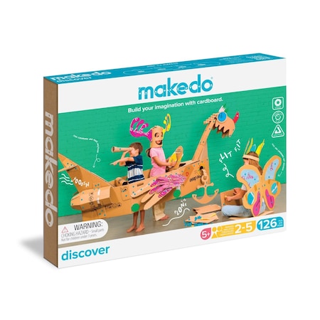 Makedo Discover Kit for 2 to 5 Makers Construction Playset 126 pc A0126