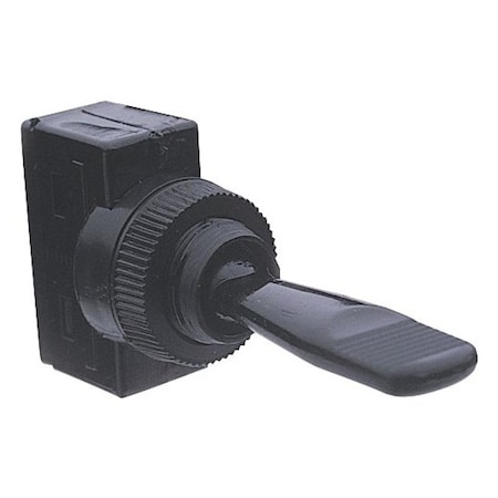 Calterm Toggle Switch, 20 A, 12 VDC, Blade Terminal, Chrome Housing Material, Black 40110