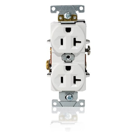 Leviton Dup Rec 20A 125V Self-Gr Wht L5362-W