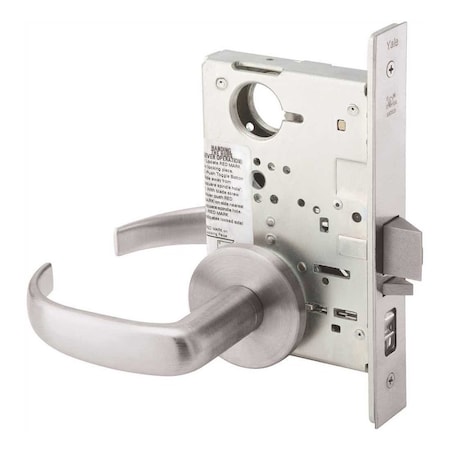 Yale Rose Satin Mortise Pacific Beach Lever Storeroom Handleset Chrome PBR8805FL x 626 x LC