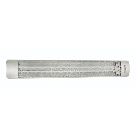 Eurofase SS 61in Dual Element 6000W 277V Heater, Stainless Steel, Astra Decor Plate EF60277S4