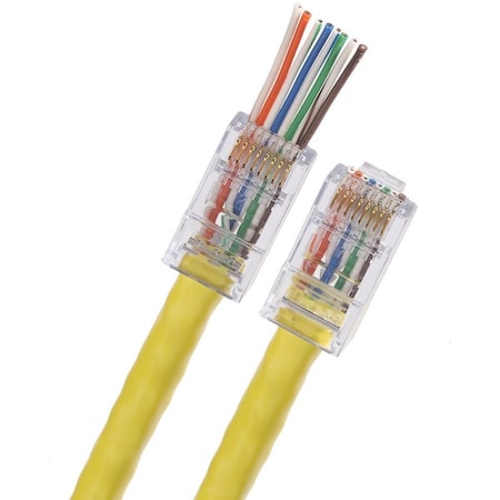 Triplett Pass Thru Modular Plug, RJ45 Type, PK50 CAT6-HSP