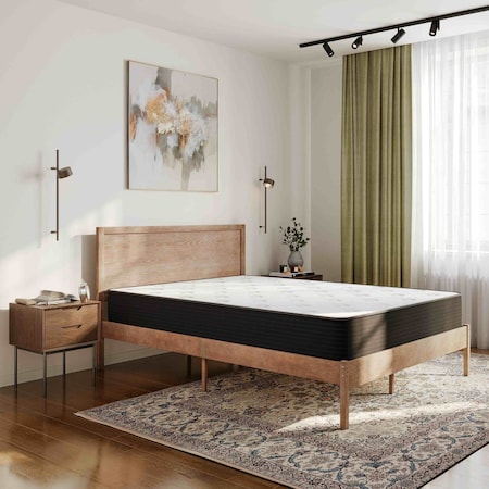 Flash Furniture Dream Cooling Gel 10 Inch Foam and Pocket Spring Hybrid Mattress, Full Mattress in a Box BS-E230P-R-F-10-C-BK-GG