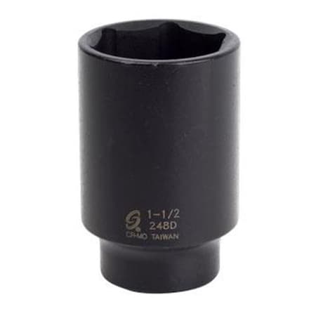 Sunex 0.5 in. Drive 1-1.83 in. Deep Impact Socket SU254D