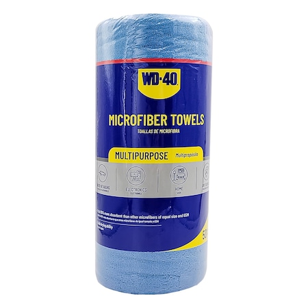 Wd-40 Extra Absorbent Microfiber Towel - Blue Color, 50PK L40111