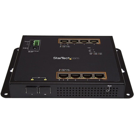 Startech.Com Industrial 8 + 2Port Gigabit PoE+ Switch IES101GP2SFW