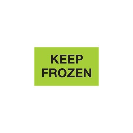 Bubblefast 3 x 5'' - ''Keep Frozen'' Fluorescent Green Labels BFDL1114